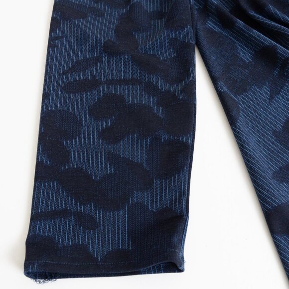 ✨ H Halston Midi Dress Wrap Summer Navy Blue Lightweight Small - Picture 7 of 9